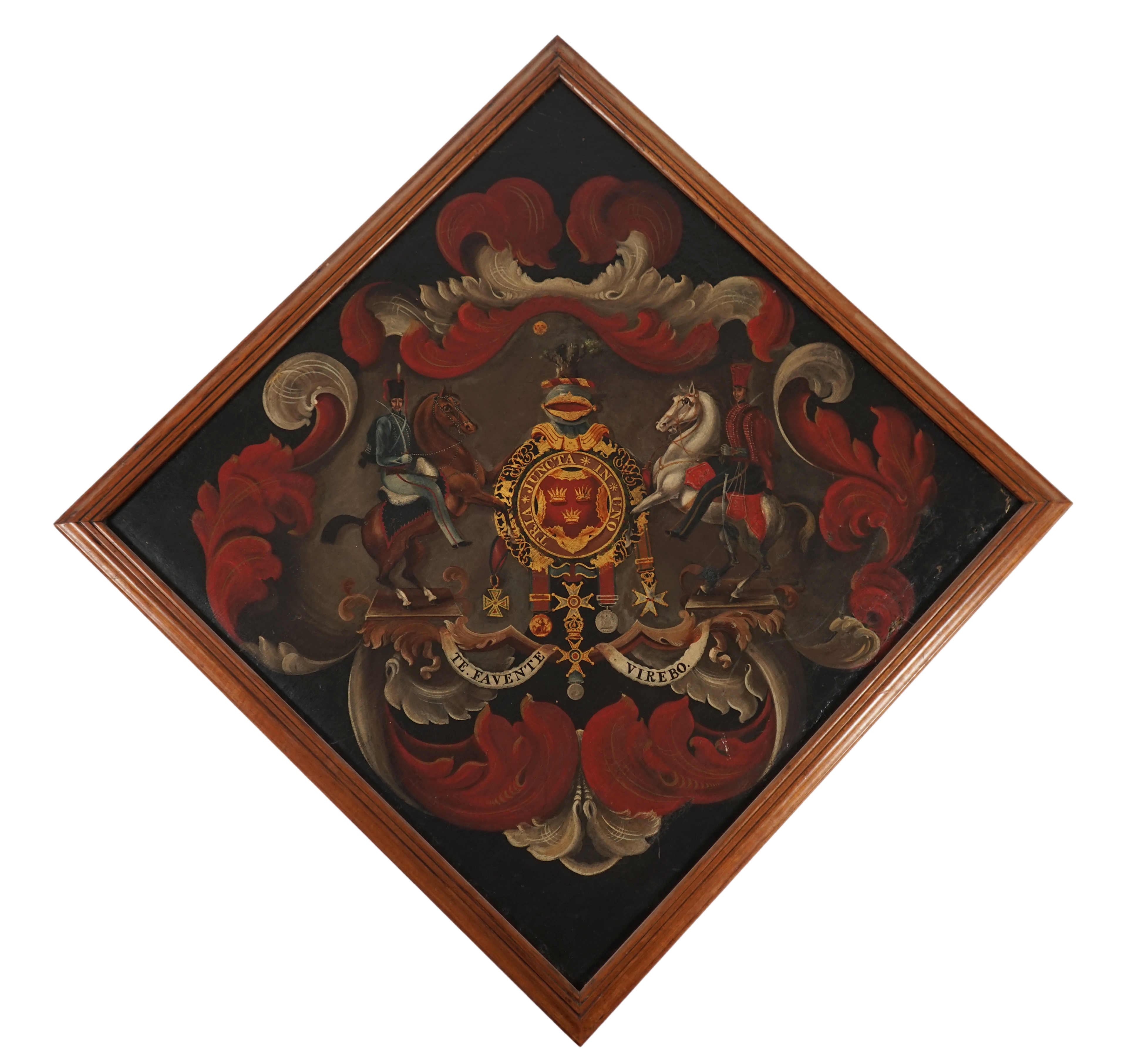 A William IV oil on canvas hatchment, bearing the arms of Sir Colquhoun Grant (1772-1835)